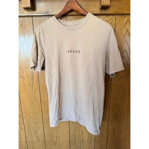 Jordan Mens Short Sleeve Embroidered Logo T-Shirt Tan Beige CZ8300-234 Medium